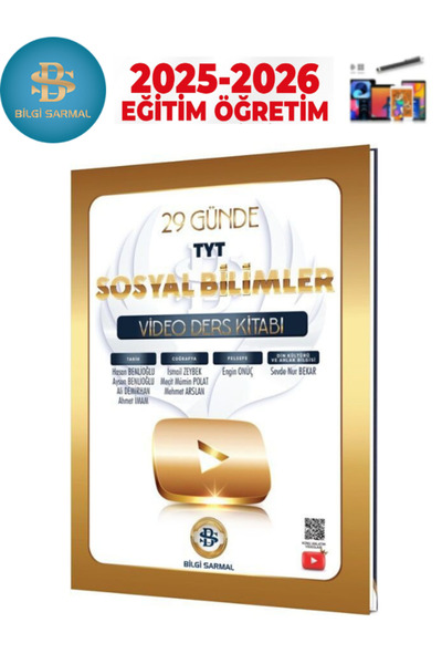 Ens Yayıncılık Bilgi Sarmal 2025-2026 TYT Sosyal Bilimler 29 Günde Video Ders Kitabı+Android Kalem