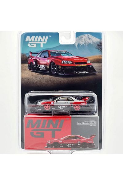 mini gt 1:64 Nissan Lb-Er34 Super Silhouette Skyline Red/Black Chase Model 843 Blister Package Diecast