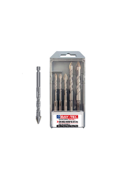Genel Markalar MU1801-2 Çok Amaçlı Matkap Ucu Seti 5 Parça – Elmas Uçlu 6-12 mm Matkap Ucu Seti (Fayans, Mermer, Ca