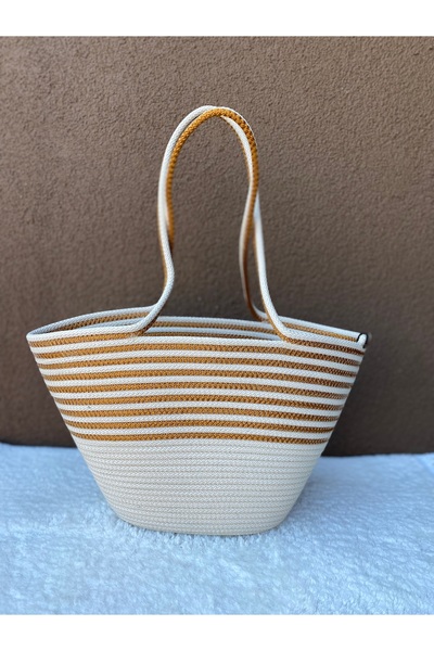 ELÇİÇEK HOME Straw Bag, Arm Bag, Beach Bag