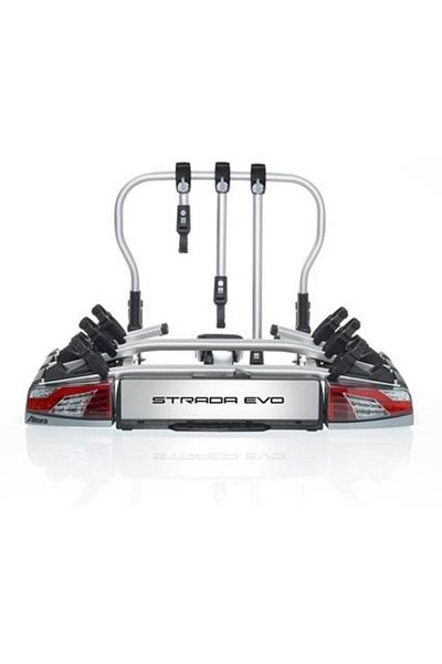 Atera Strada Evo 3 bike rack for 3 bikes, towbar mount, with light