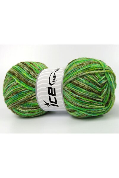 Ice yarns مجموعة من 4 خيوط صوفية بوزن 100 جرام لكل منها، خيوط صوفية متعددة ال...