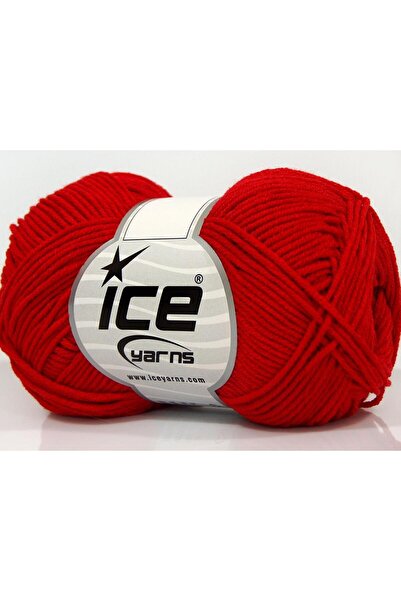 Ice yarns 8x50 جرام. خيوط أكريليك من الخيزران من لورينا، خيوط صيفية حمراء من ...
