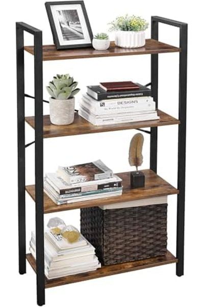 SKY TOUCH SKY-TOUCH 4 Tier Free Standing Storage Shelf Unit, Storage Rack Home Office Bookcase Shelf Storage O
