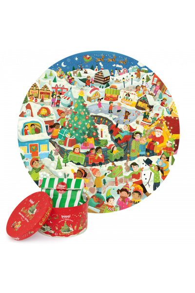 boppi Puzzle rotund, 150 piese, - Craciun