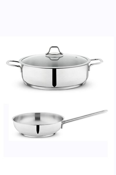 Altabi Held 26 cm Steel Cookware Set Oblate Pot-Steel Pan Sc Ha Fer