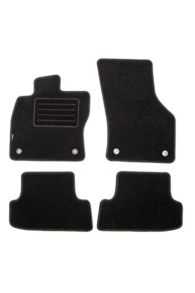 PETEX Set 4 covorașe auto din mochetă PETEX, model 112156102PX, culoare negru/grafit, compatibile cu AUD