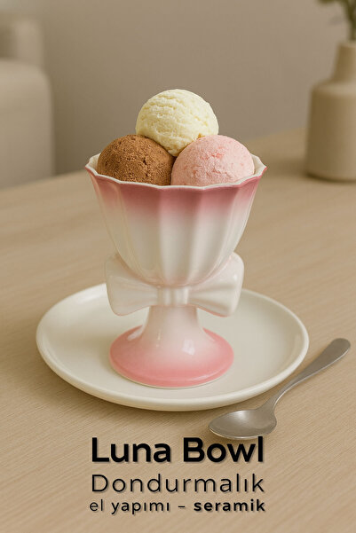 ARVALE Lunabowl Ceramic Ice Cream Bowl | Hand Painted Pastel Colored Stylish Bowl