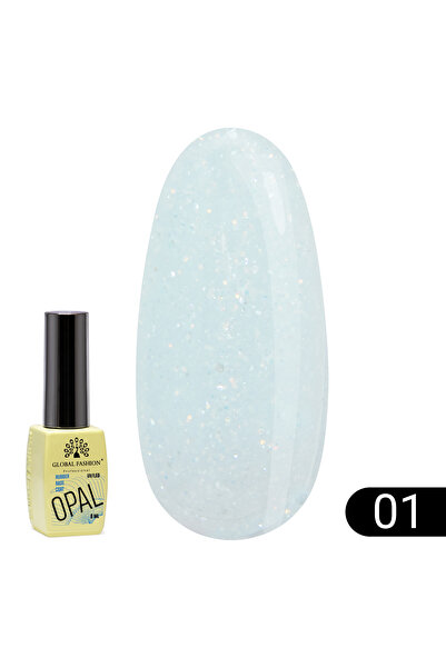 global fashion Bază pentru unghii Opal Rubber Base, Global Fashion 8 ml, 01