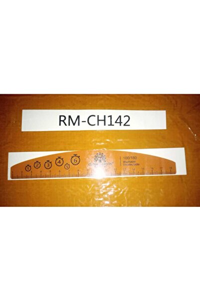 global fashion Pilă de unghii cu riglă, 100/180, portocaliu