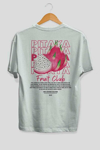 Ankhises Pitaya Back Printed Λευκό μπλουζάκι Oversize Ανδρικό Γυναικείο Βαμβα...