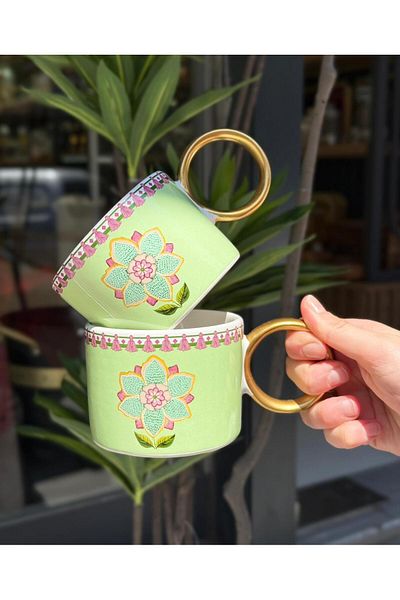 Onedekor Set of 2 Luxury Azura Bloom Mug