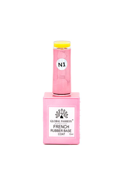 global fashion Rubber Base Coat Neon, baza pentru unghii, 15ml, 01