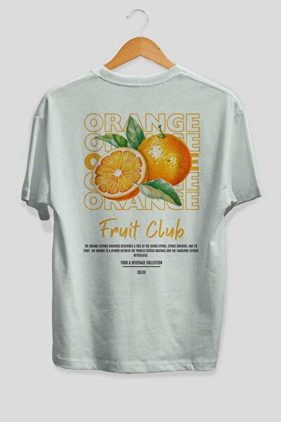 Ankhises Πορτοκαλί πίσω εμπριμέ λευκό μπλουζάκι υπερμεγέθη ανδρικό γυναικείο ...