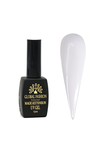 global fashion Gel UV pentru constructie, Magic Extension 12 ml, alb 02