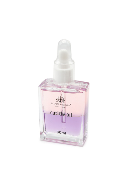 global fashion Ulei de unghii bifazic aromă piersici, pentru întărirea unghiilor uscate, Global Fashion, 60 ml