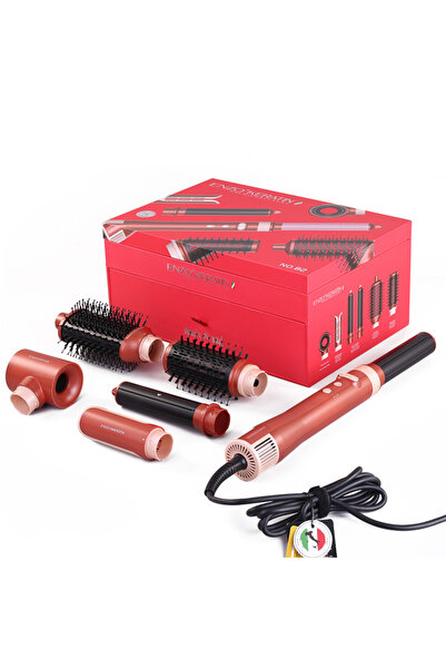Enzo Professional ENZO Keratin 6-in-1 BLDC Hair Styling Kit 130,000 RPM Motor, Hot Air Brush, Curling Rods & Volumizer