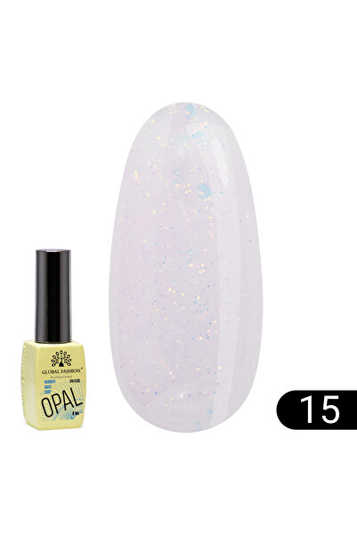 global fashion Bază pentru unghii Opal Rubber Base, Global Fashion 8 ml, 15
