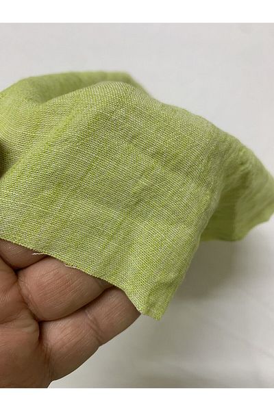 Yiğit Kumaş Sofia Linen Fabric with Polyester, Piece 80X150 cm Green Color
