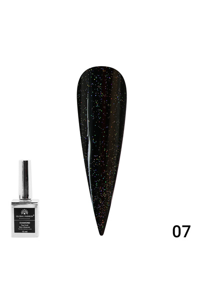 global fashion Galaxy Shimmer Top Coat για νύχια, χωρίς στρώμα διασποράς, 15 ...