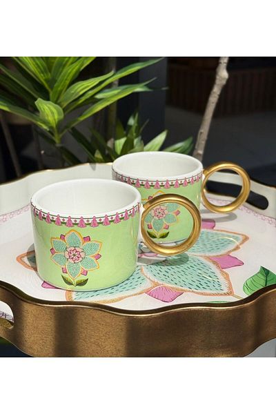 Onedekor Set of 2 Luxury Azura Bloom Mug