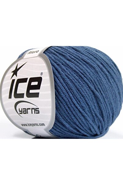 Ice yarns 8x50 جرام. خيوط صيفية من القطن والأكريليك الأزرق من ألارا، قطن