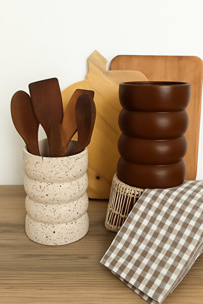 Luthien 17 cm Handmade Spoon Holder & Vase (Brown)