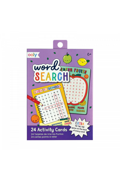 Ooly Collection of 24 Cards with Games and Activities - Word Search