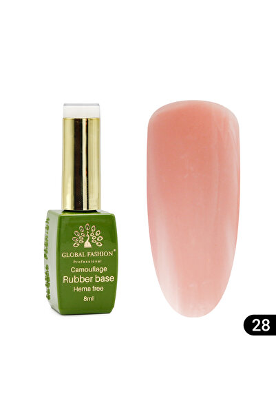 global fashion Базово покритие за нокти Camouflage, без хема, 8 мл 28