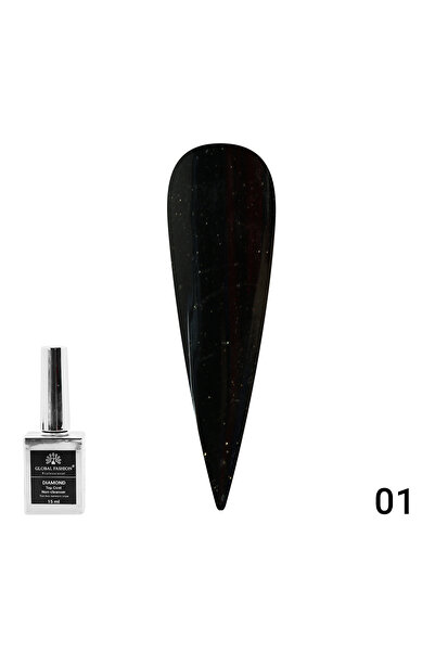 global fashion Galaxy Shimmer Top Coat για νύχια, χωρίς στρώμα διασποράς, 15 ...
