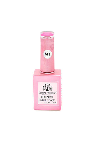 global fashion Base Coat Rubber Neon, baza pentru unghii, 15ml, 03