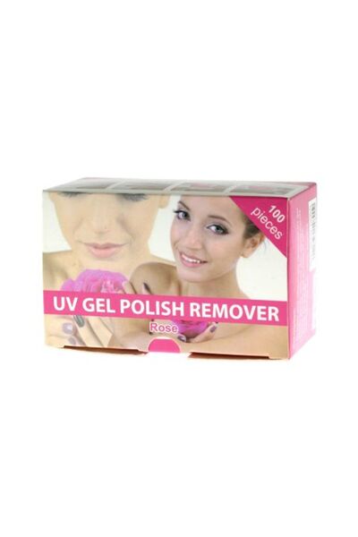 global fashion Pliculete cu soak off remover Global Fashion 100 buc - Trandafir