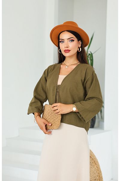 Vegove Linen Short Kimono