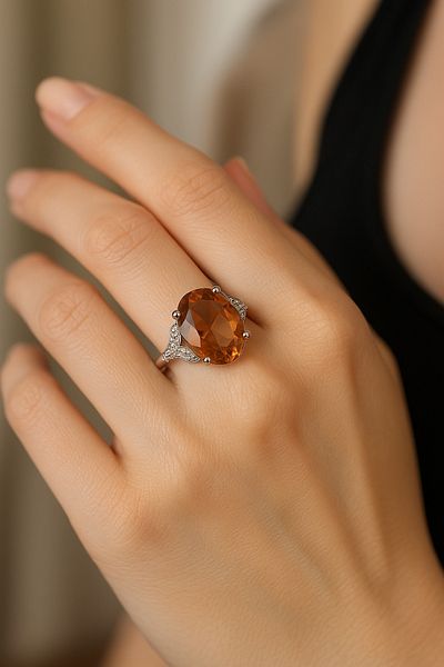 nss sky rock Zultanite Stone Adjustable Solitaire Ring