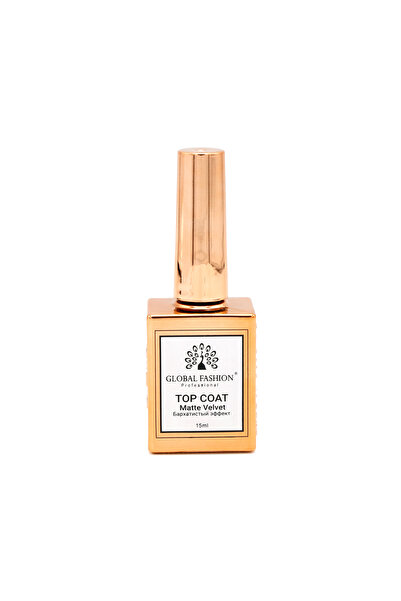 global fashion Top Coat Matte Velvet, Global Fashion, fara strat de dispersie, transparent, 15ml