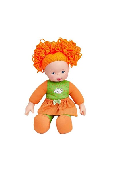 Sunman 30012 Gökkuşağı Bebekleri 35 cm -Turuncu Saçlı Yeşil Elbiseli