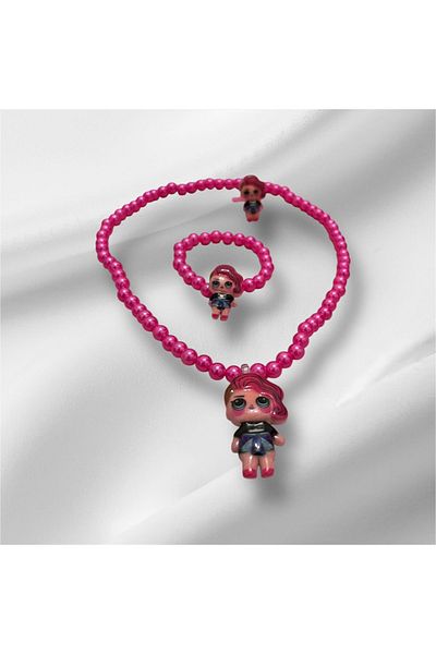 alpikom Lol Doll Necklace Ring Bracelet Set