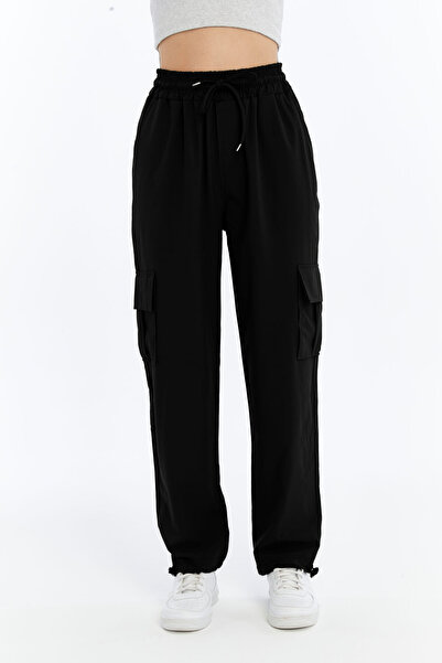 KRAVEN Γυναικείο Premium Cargo Pocket Jogger Υψηλόμεσο Αλεξίπτωτο Παντελόνι Φούτερ