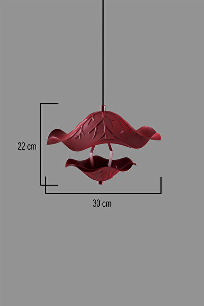 ROSE LIGHTING Zakkum Kırmızı Avize Tekli Modern Dekoratif Sarkıt Salon Oturma Odası Cafe Hole Mutfak Yatak Odası