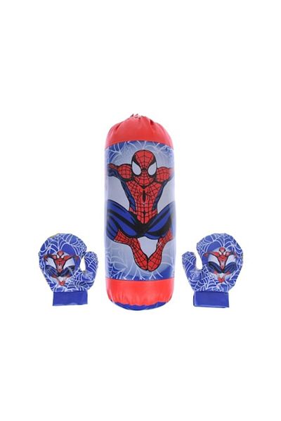 OEM Set sac de box si manusi pentru copii, Spiderman, multicolor, 43 cm