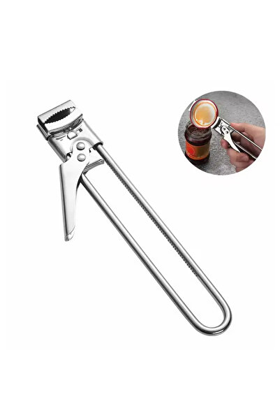 Bogadini Ρυθμιζόμενο ανοιχτήρι κονσερβών από ανοξείδωτο ατσάλι – Πολυλειτουργικό, Χειροκίνητο, Ασημί