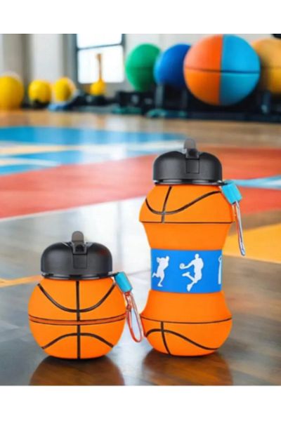 çt çeçem ticaret 2 Pcs Silicone Water Bottle 550ml Leakproof Foldable School Office Camping Travel Water Bottle