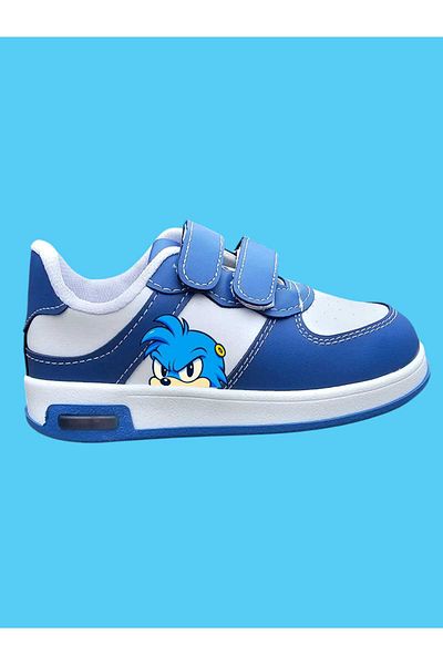 LİASSHOES Light Blue Sonico Printed Children's Sports Shoes Sneaker