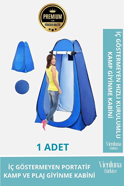 vienluna Özel Tasarım Gizlilik Sağlayan Fermuarlı Pencereli Pratik Kamp Soyun...