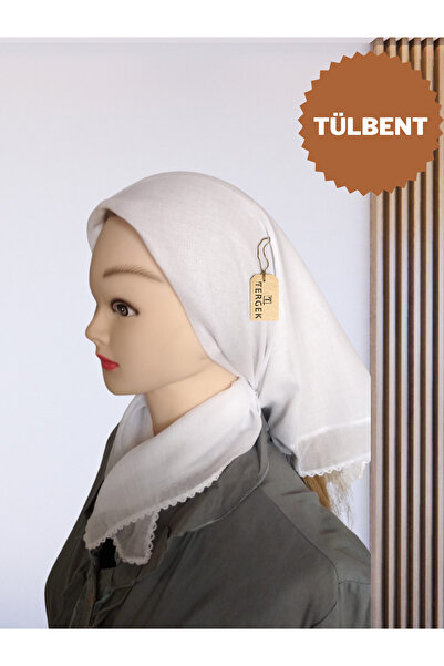 Tergek Inner Headscarf Muslin White, Cotton, Keeps Cool, Mevlüt Hijab Scarf