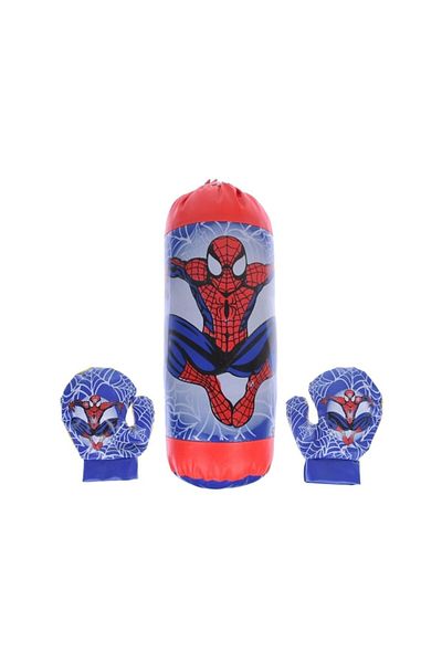 OEM Set sac de box si manusi pentru copii, Spiderman, multicolor, 43 cm