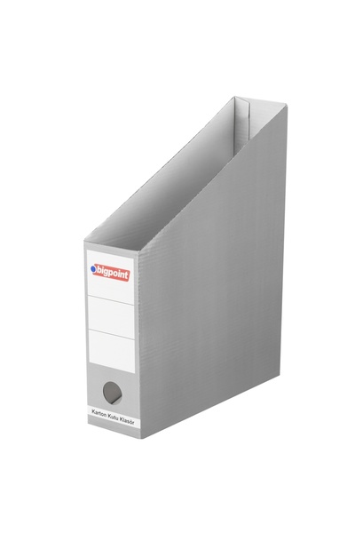 Bigpoint Cardboard Box Folder Gray 6 Pack