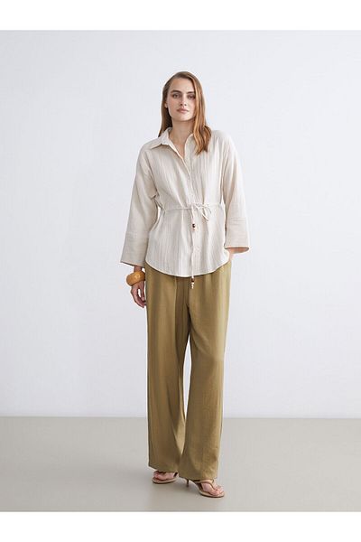 LC Waikiki Textured Oversize Muslin Women's Shirt