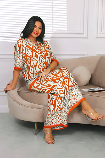 Clyfora Diamond Patterned Shirt Set