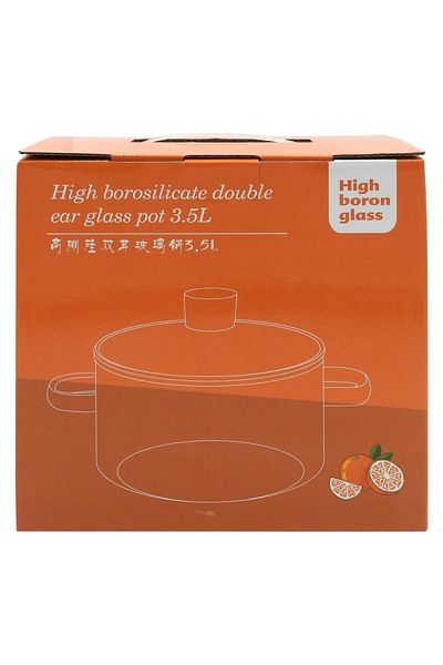 DAR WHITE BOROSILICATE GLASS PAN WITH TORTI 3.5L WEI A-16053